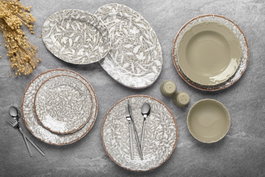 Hermia Juego de Cena de Porcelana de 29 Piezas Multicolor